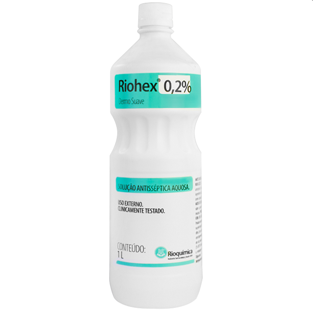 Riohex 0 2 Clorexidina Solução Aquosa Dermo Suave 1 Litro Rioquímica